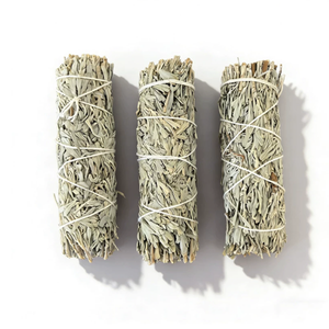 Bâtons de Sauge Bleue Bio Noués à la Main pour Purification, Yoga & Méditation, Ambiance Florale, Élimination des Energies Négatives, Guide de Démarrage - Product Image 1