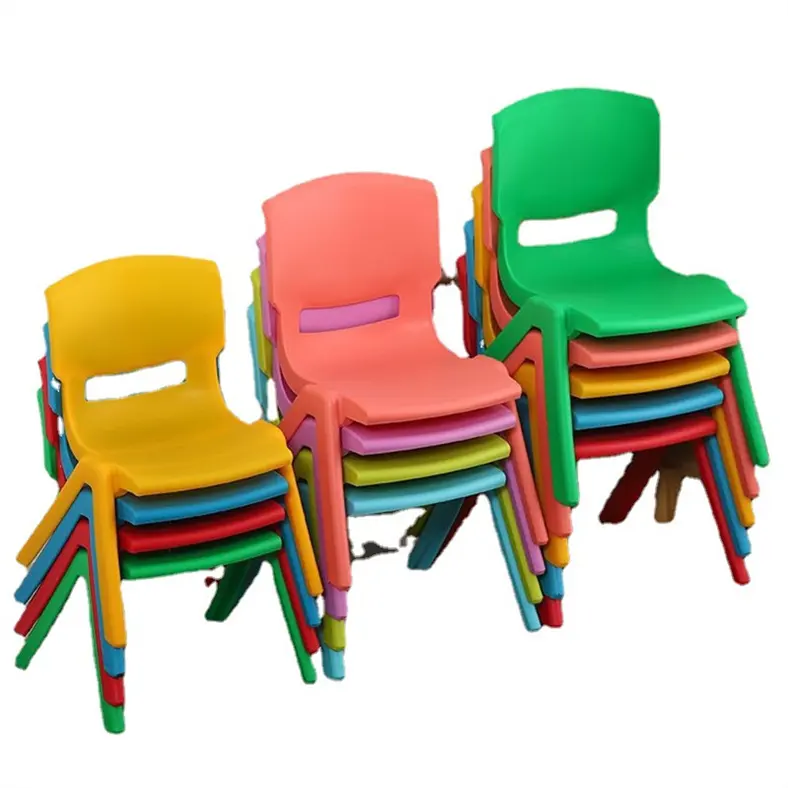 स्टील फ्रेम टिकाऊ स्कूल फर्नीचर के साथ प्लास्टिक स्टैकिंग कुर्सी