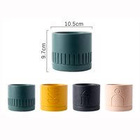 Pot de fleurs en céramique pour cactus, style moderne et créatif, motif géométrique, design mignon