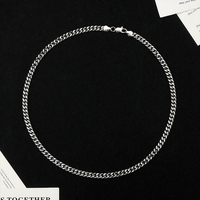 Collier pendentif chaîne cubaine en alliage plaqué argent pour homme SA Jewelry, résistant aux taches, accessoire de mode tendance