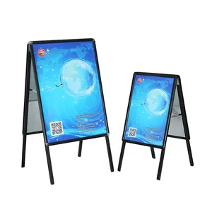 Venta caliente doble cara 25MM publicidad al aire libre portátil cartel pantalla A marco soporte A1