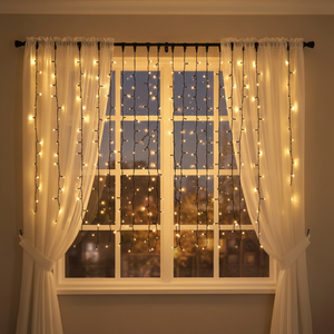 Heavy Duty Led Curtain <b>String</b> 3x3 One Mode IP44/IP67 10m Drop Waterfall Wedding <b>Lights</b> Indoor/<b>Outdoor</b> Christmas App/Remote - Product Image 1