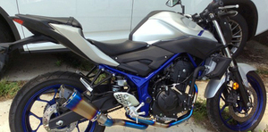 Para <span class=keywords><strong>Yamaha</strong></span> R3 R25 2014 - <span class=keywords><strong>2022</strong></span> MT03 <span class=keywords><strong>MT</strong></span> <span class=keywords><strong>03</strong></span> 16-22 escapar YZF R3 de Escape de la motocicleta medio tubo de frente y enlace de sistema - Product Image 2