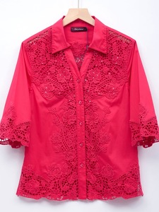 <span class=keywords><strong>Camicie</strong></span> e <span class=keywords><strong>Bluse</strong></span> Vintage all'Ingrosso, <span class=keywords><strong>Camicie</strong></span> a Maniche Corte, Abbigliamento Ricamato con Perline, <span class=keywords><strong>Bluse</strong></span> <span class=keywords><strong>Eleganti</strong></span> Casual da Donna con Chiusura Monopetto - Product Image 4