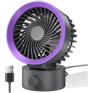 Ventilateur de bureau solaire d'urgence, dernière tendance, rechargeable AC/USB, mini ventilateur de table portable 20000mAh pour usage extérieur - Product Image 1