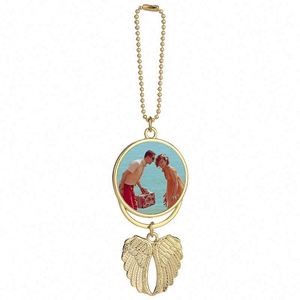 Fashion Sublimation Charm Blanks <b>Keychain</b> Making Kit Wing Car Hanging Pendant Accessories Sublimation Angel Wing <b>Keychain</b> Blanks - Product Image 6