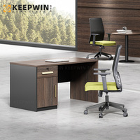 Moderne Pas Cher Régulier Exécutif 0ffice Bureau En Bois Standard Employés Bureau De Réception Noir