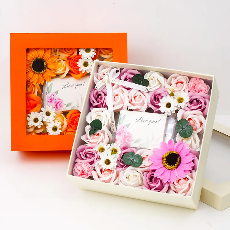 Kağıt hediye kutuları toptan büyük boy kare çiçek para sürpriz şeker mücevher kutusu ambalaj kağıt hediye kutuları
