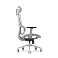 Chaise de bureau ergonomique entièrement réglable en maille à dossier haut avec support lombaire et appui-tête réglable