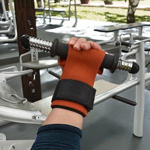 Protège-mains unisexe en cuir de vachette noir pour entraînement de force et levage, protection professionnelle avec boucle auto-agrippante – Vente chaude - Product Image 5