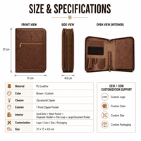 Étui de transport pour Bible en cuir PU classique personnalisé avec poche avant, organiseur de livres, housse de protection pour Bible, sac de transport pour études
