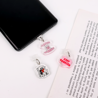 Bouchon anti-poussière personnalisé pour port de charge, breloque de téléphone mignonne et personnalisée, protection anti-poussière pour poche et sac, cadeau pour adolescent