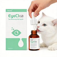 Pevet Safe Complément de Soin Oculaire pour Animaux EyeClea Solution Orale Nettoyant Anti-Taches Lacrymales pour Chiens et Chats Soutien Immunitaire Santé Digestive pour Animaux