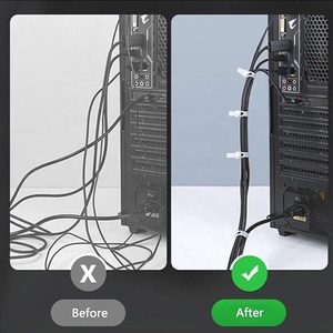Прямая Продажа с завода, удобный и многоразовый галстук на молнии, черный, 7,6*450 мм, нейлоновые кабельные стяжки, ультрафиолетовые пластиковые кабельные стяжки - Product Image 6