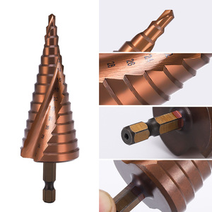 M35 HSS <strong>Cobalt</strong> Spiral Flute Step <strong>Drill</strong> <strong>Bit</strong> <strong>Set</strong> Pagoda <strong>Drill</strong> <strong>Bit</strong> for Stainless Steel Metal Sheet Drilling - Product Image 1