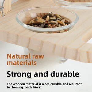 Support de miroir pour oiseaux avec design détachable pour divertissement, <span class=keywords><strong>anti</strong></span>-dépression, alimentation/abreuvement - Product Image 2