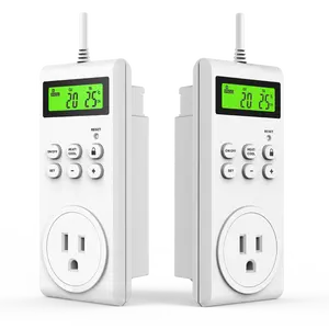 Switch Thermostat 230V EU Socket Fan/Floor Heater Thermostat Switch On/Off Automatically At Preset Target Temperature