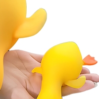 Jouet à presser en forme de canard jaune, jouet sensoriel en TPR souple pour soulager le stress, jouet sensoriel pour enfants et adultes