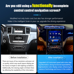 Android auto da 12.<span class=keywords><strong>1</strong></span> pollici per lettore DVD con navigazione GPS CarPlay connessione Wireless 4G si adatta 2012-2015 modelli <span class=keywords><strong>Mercedes</strong></span> ML - Product Image 3