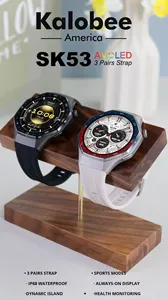 新款 SK53 不锈钢 IPS 显示屏智能手表通话运动跨境心率监测器批发 - Product Image 3