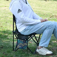 Chaise de Réalisateur avec Table Latérale en Acier, Sac de Rangement, Tissu Oxford, Chaise Pliante Légère pour Camping, Forme Carrée, Simple Couche