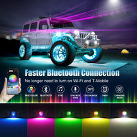 YiLaie calidad ambiental coche luz impermeable IP68 coche Underglow Kit para ATV UTV SUV todoterreno barco camión LED coche RGBW Rock luces