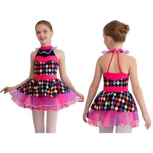 Disfraz de Payaso de Circo para Niñas de 6 a 16 Años, Falda de Ballet para Baile Latino, Vestido para Fiestas Temáticas, Actuaciones en Escenario, Prácticas y Eventos - Product Image 1