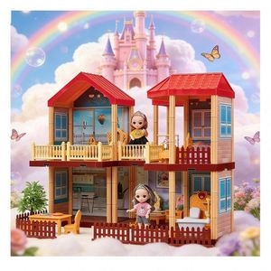 <b>Miniature</b> House DIY Plastic PVC Dollhouse Kit Assembly Creative Scene Model with Furniture Accessories Gift Toy - Product Image 6