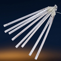 Guirlandes lumineuses LED effet pluie de météores, effet étoile filante, pour décoration extérieure de Noël, de patio, de mariage et de fêtes