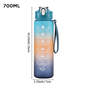 Bouteilles d'<span class=keywords><strong>eau</strong></span> motivantes, faciles à transporter, étanches, 750 ml, pour le sport en plein air, la salle <span class=keywords><strong>de</strong></span> sport, l'entraînement, avec paille - Product Image 5