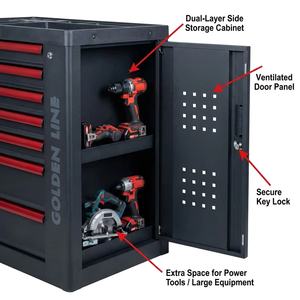 Armoire à outils robuste de 30 pouces à 7 tiroirs verrouillables avec 319 pièces d'outillage manuel pour garage, atelier de réparation automobile, support OEM ODM GL330 - Product Image 1