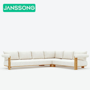 Luxury Couches Set Modern Teak Wood <strong>L</strong> Shape <strong>Sofa</strong> Outdoor <strong>Sofa</strong> Set Garden Furniture Villa Poolside Furniture Outdoor Garden <strong>Sofas</strong> - Product Image 6