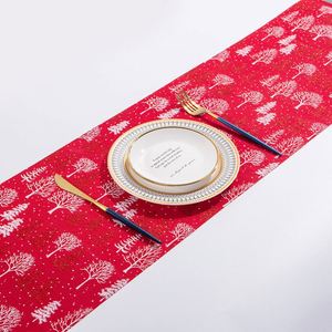 Nappe de table personnalisée pour décoration de sapin de Noël, nappe de table en lin de haute qualité imprimée, décorations de fête de Noël - Product Image 6