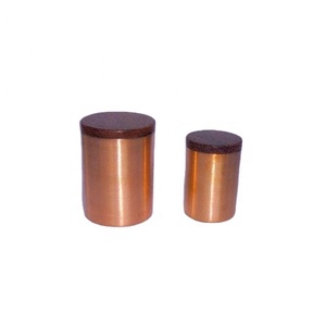 Boîte en cuivre avec mat polonais et également disponible en miroir boîte à bougies en cuivre polonais conteneurs à bougies navires - Product Image 1