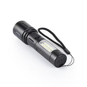 Bán hàng nóng ngoài trời 18650 trắng Laser Hợp kim nhôm TYPE-C có thể sạc lại đầu có thể thu vào <span class=keywords><strong>Led</strong></span> đèn pin - Product Image 1