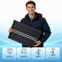 Panneau solaire monocristallin PERC bifacial AILI 200W demi-cellule, cadre en alliage d'aluminium anodisé, efficacité de 23,5 % pour balcon