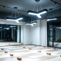 Luminaire suspendu LED en forme de Y de haute qualité, 60 cm, 90 cm, lampe de plafond triangulaire, éclairage pour salle de sport, bureau, studio de danse, luminaires suspendus