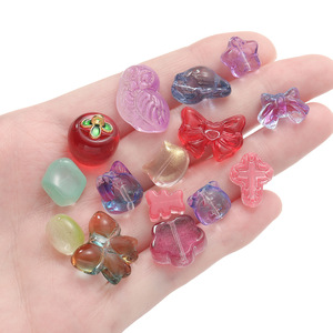 Crystal Lampwork Glass Beads Mixed Shapes Pearlescent Treatment For Jewelry Making DIY <b>Bracelets</b> Accessories Wholesale Materials - Product Image 3