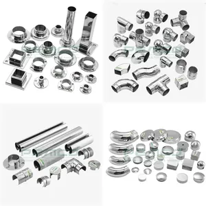 Balcony Stair Glass Railing Hardware Accessories 304 316 Stainless Steel Handrail Fitting