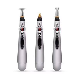 Gran oferta, terapia para aliviar el dolor, masaje, pulso, meridiano, acupuntura, pluma energética con 3 o 5 cabezales de masaje - Product Image 1