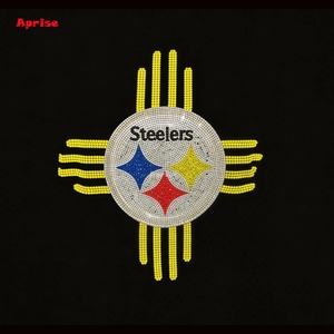 Applique thermocollante personnalisable en strass pour la Terrible Towel des Steelers de Pittsburgh, vente en gros, directement de l'usine, pour le jour du match - Product Image 3