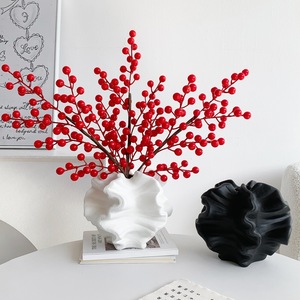 Vase en céramique Muyu Chronicles, style Wabi Sabi, blanc et noir, petit et grand, pour arrangement floral de bureau, décoration de fleurs séchées - Product Image 2