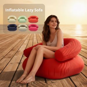 Sillón Inflable Informal y Relajante con Reposabrazos en Forma de U, Sofá Individual Portátil para Interiores y Exteriores para el Hogar - Product Image 1