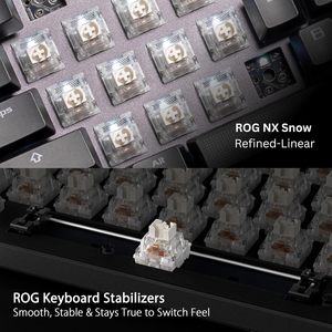 Clavier de jeu mécanique sans fil Asus Rog Strix Scope II 96, 96 % taille standard, trois modes, échange à chaud, rétroéclairage RVB - Product Image 5