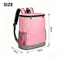 Sac à dos isotherme portable avec fermeture éclair, étanche, design thermique, pour 2 personnes, 15L, pique-nique en plein air, camping, plage, nourriture, boissons