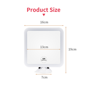 Gương Led Hình Vuông Mạnh Mẽ Gương Mỹ Phẩm Trang Điểm Phóng Đại Gương Trang Điểm Phòng Tắm Có Đèn Có Giác Hút - Product Image 6