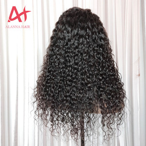 Livraison gratuite 2000% densité suisse perruque en dentelle couleur naturelle cambodgien eau ondulé cheveux humains perruque avant en dentelle avec des cheveux de bébé - Product Image 5
