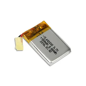 定制小型电池3.7v 180毫安时锂离子锂聚合物电池402030