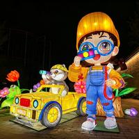 Lampu Peri Hutan Festival Thanksgiving Instalasi Seni Dekoratif LED Luar Ruangan Laris Manis
