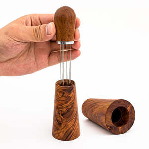 Herramienta WDT de Acero Inoxidable Reutilizable, Distribuidor de Café con Base para Agitar Polvo Suelto - Product Image 1